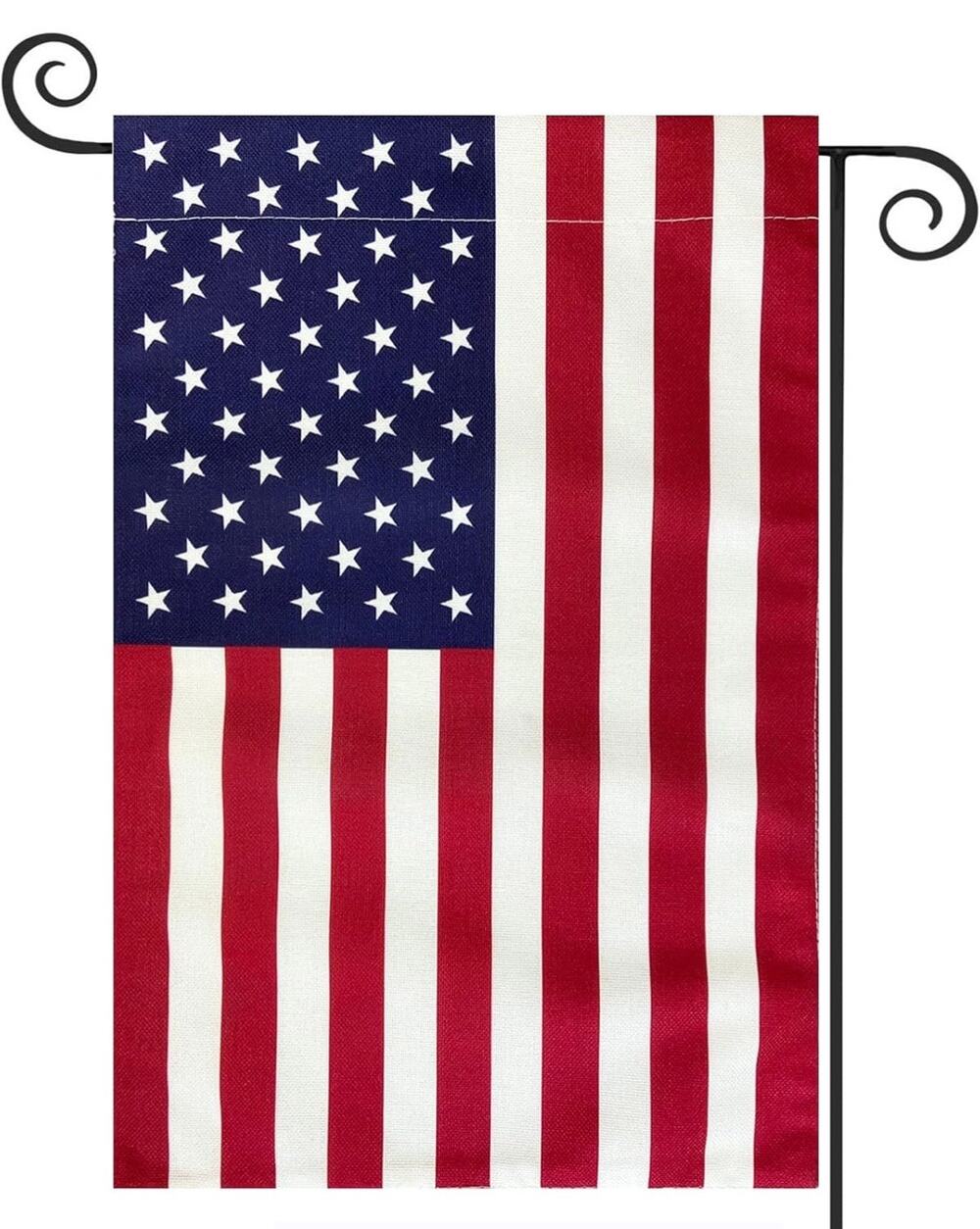 American Flag USA Garden Flag 12x18 - Patriotic Double Sided Small Flag for Yard